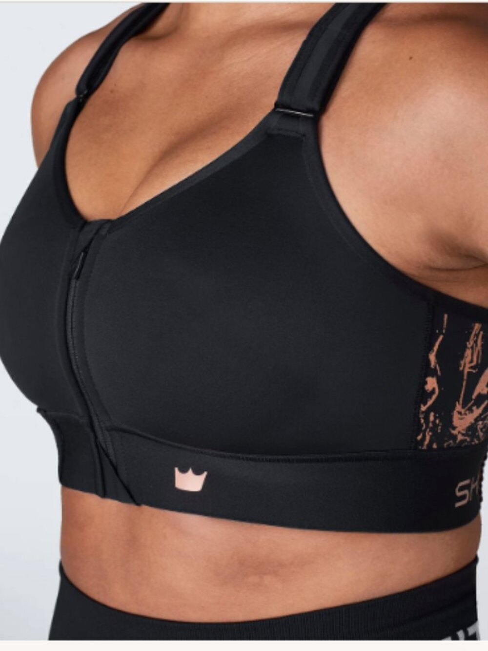 Shefit Flex Sports Bra Medium Impact Black Adjustable 2 Luxe